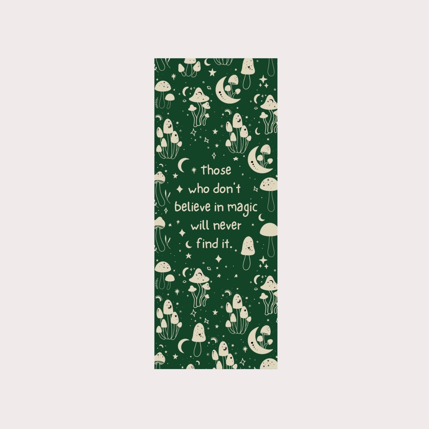 Cottagecore quote mushrooms bookmark