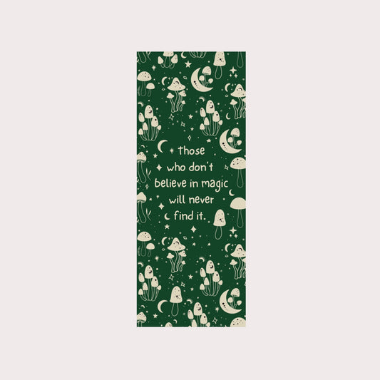 Cottagecore quote mushrooms bookmark