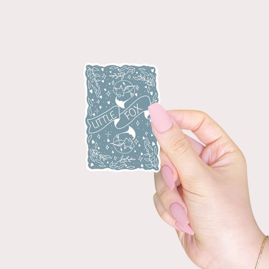 Blue Little fox sticker
