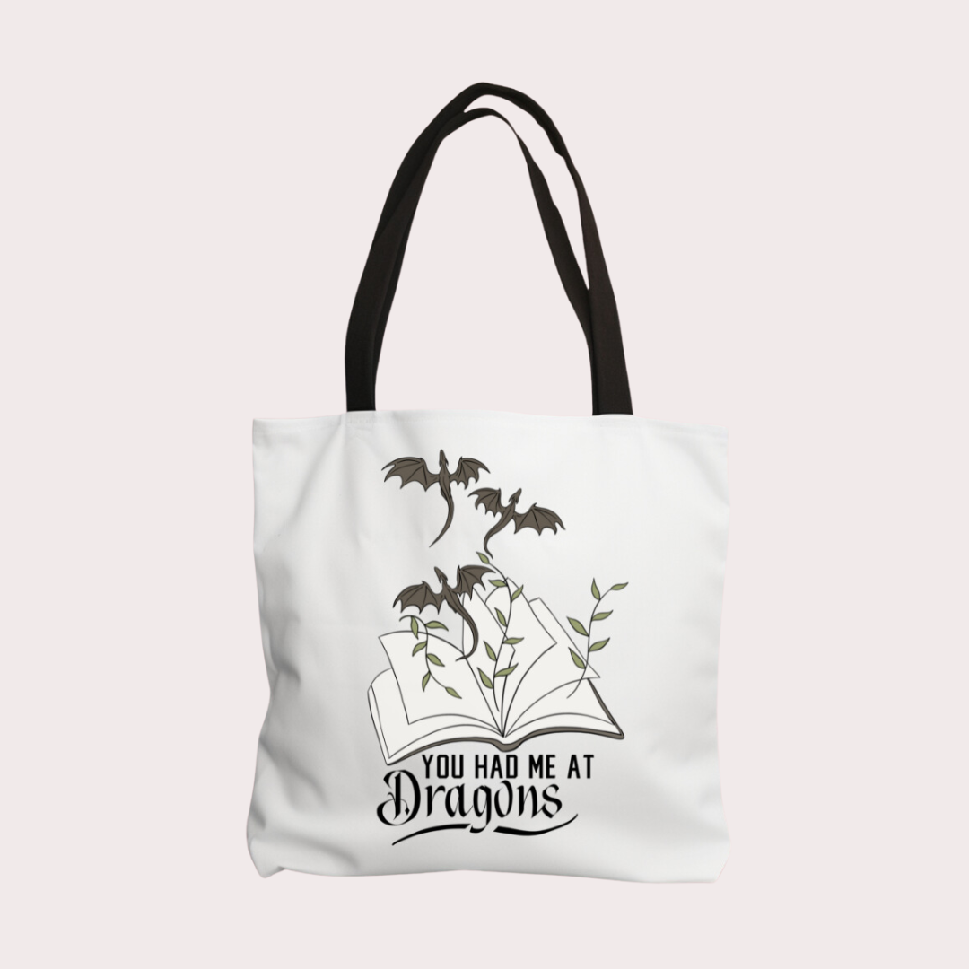 You had me at dragons tote bag