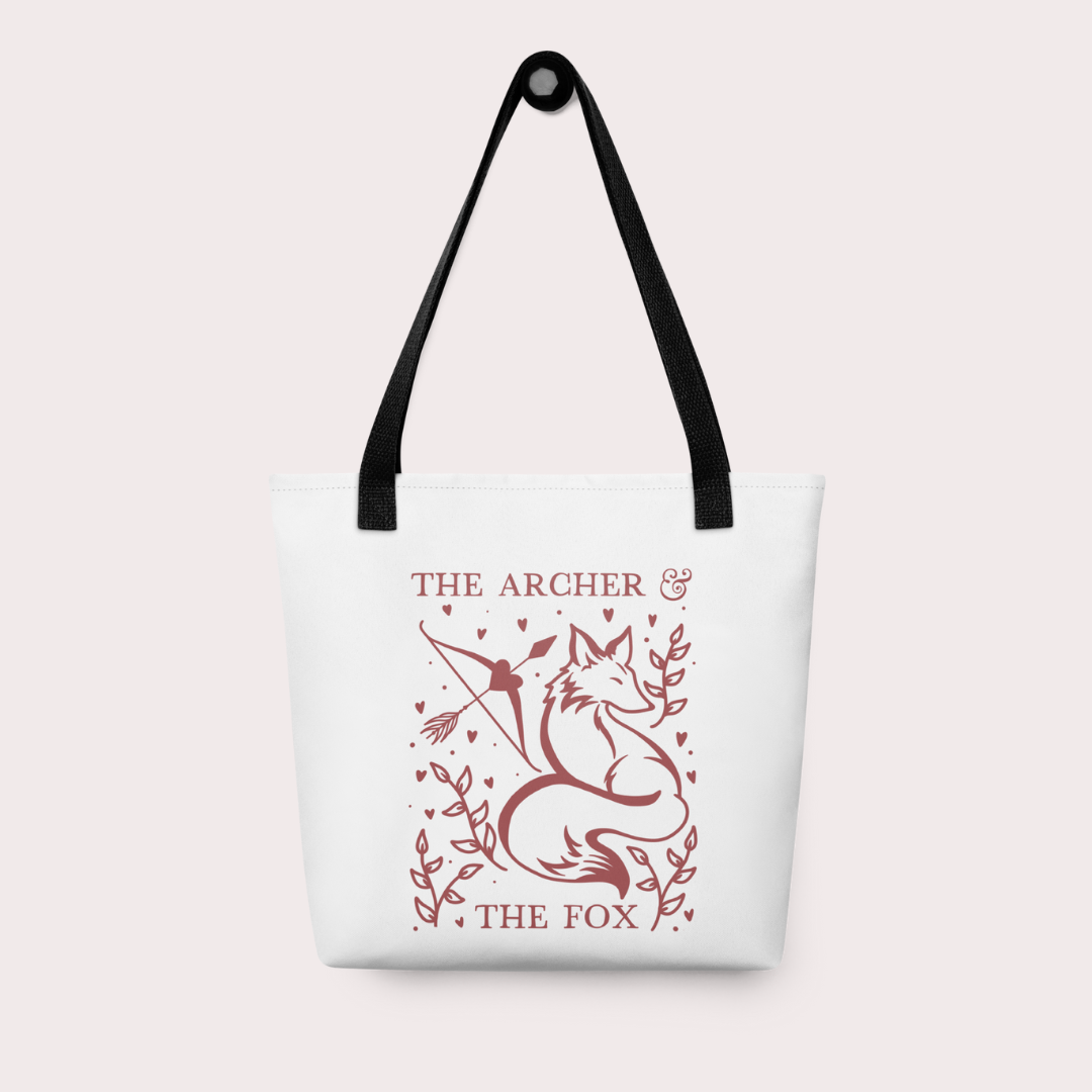 The archer and the fox tote bag