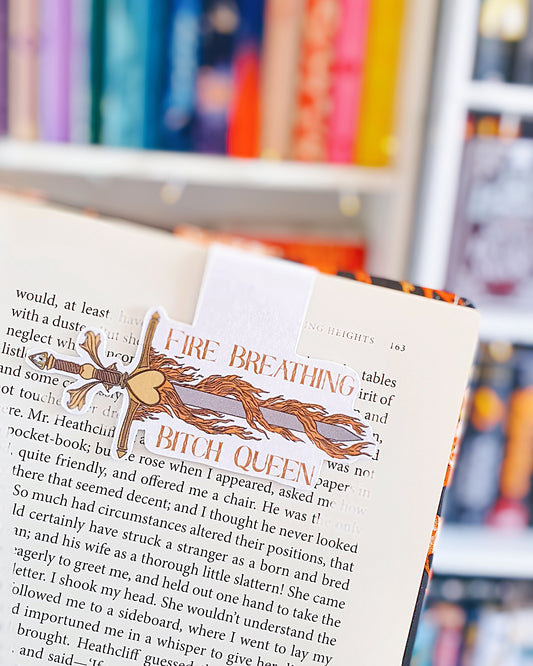 Throne of glass fire breathing bitch queen magnetic bookmark
