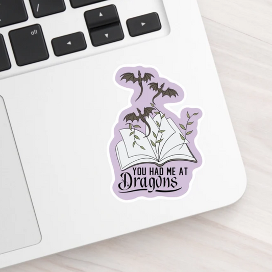 You had me at dragons purple sticker