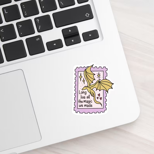 Long live dragon stamp sticker