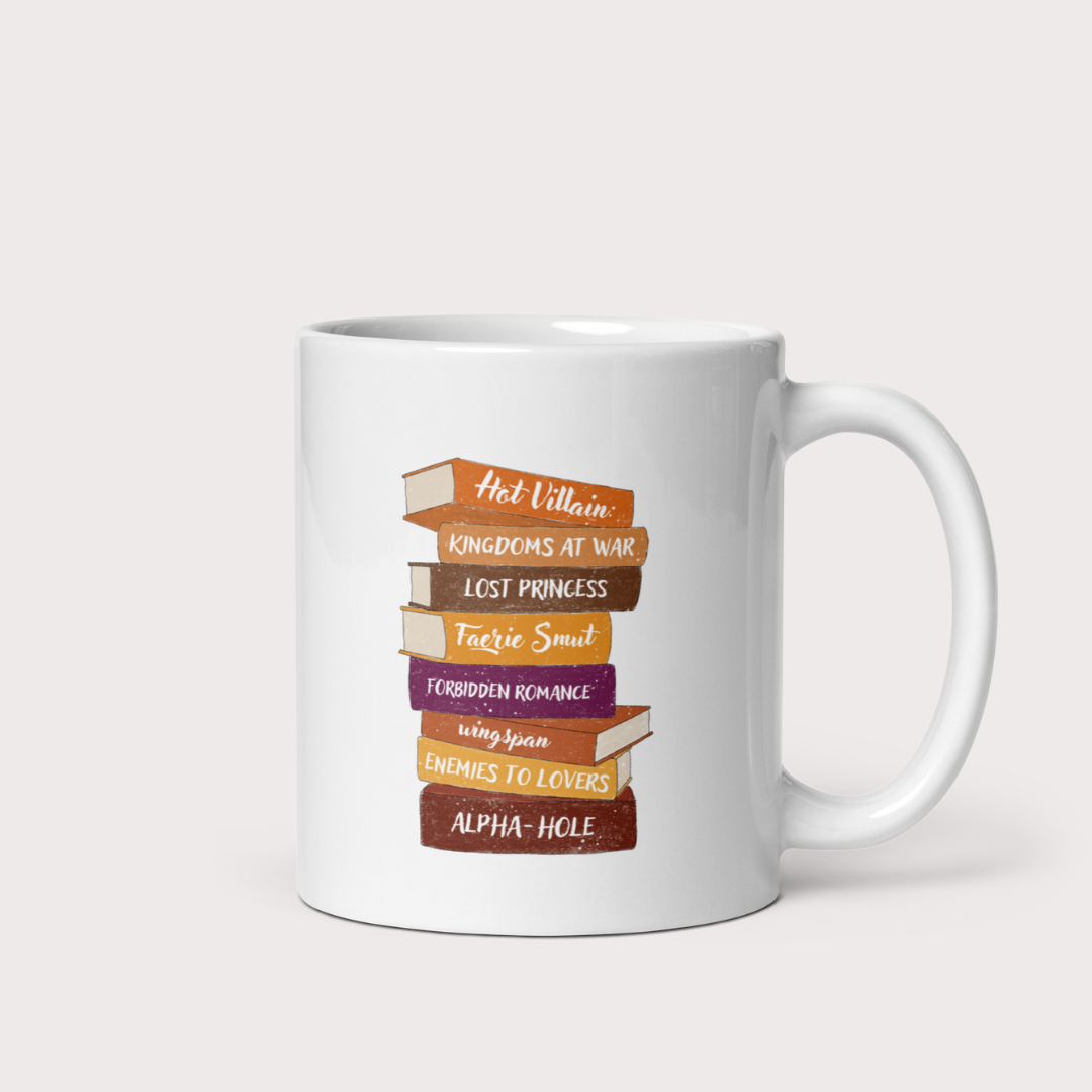 Fantasy Book stack ceramic mug