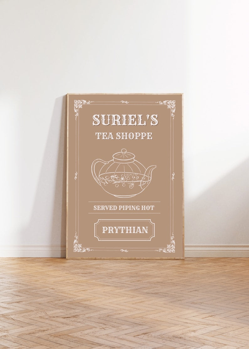 Suriel tea shoppe ACOTAR print - officially licensed by Sarah J. Maas