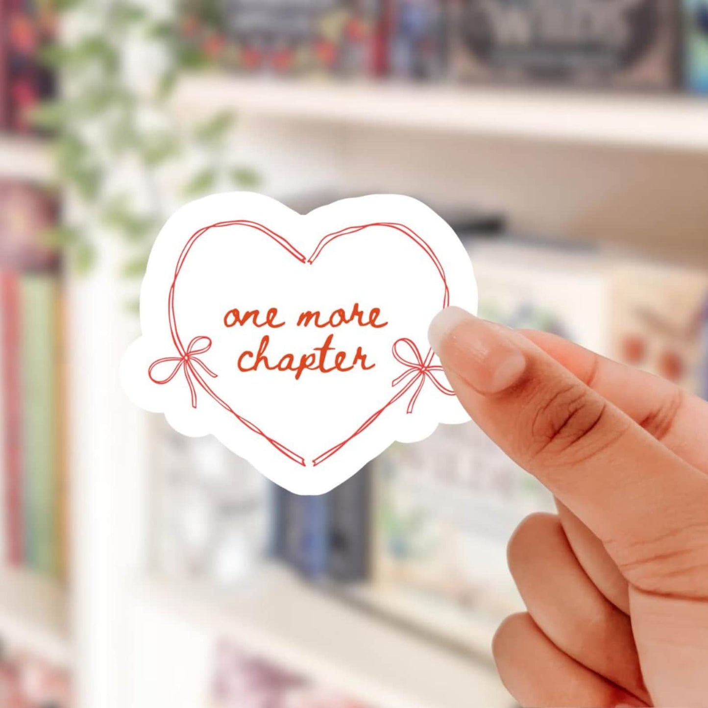 One more chapter heart and bow vinyl sticker