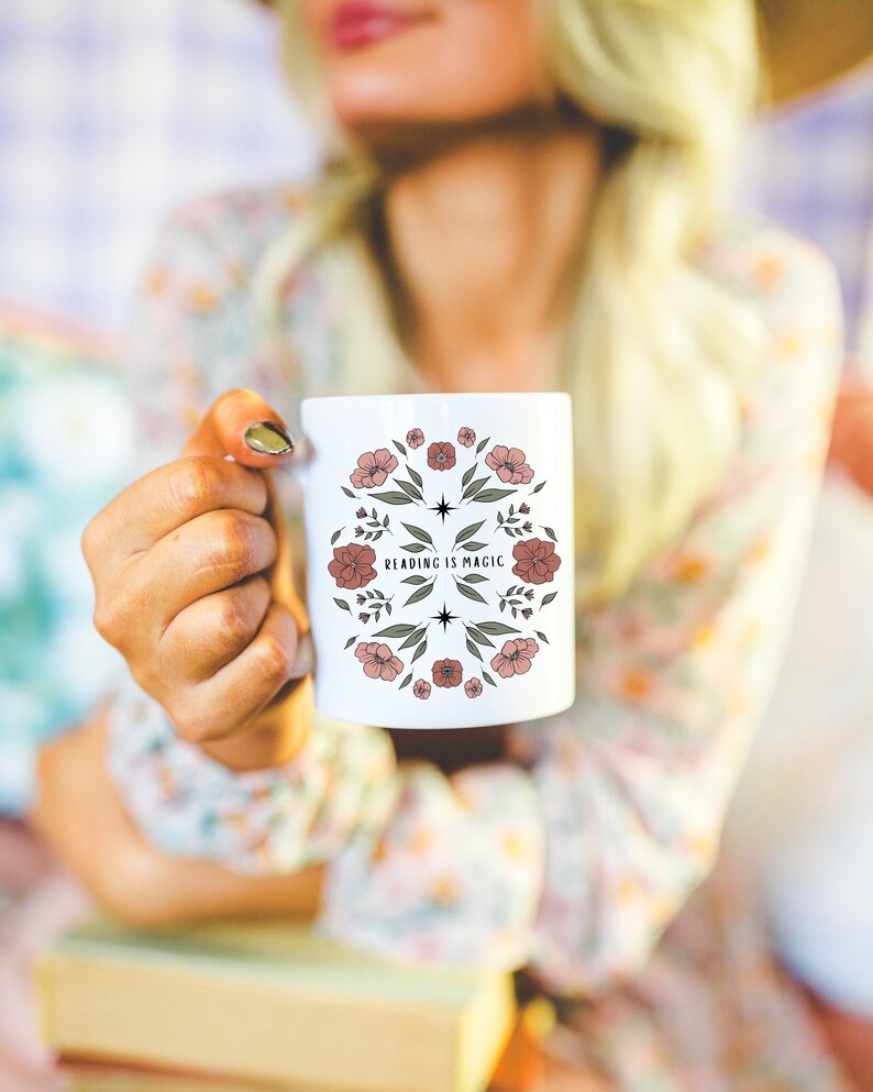 Reading is magic 11oz white glossy mug