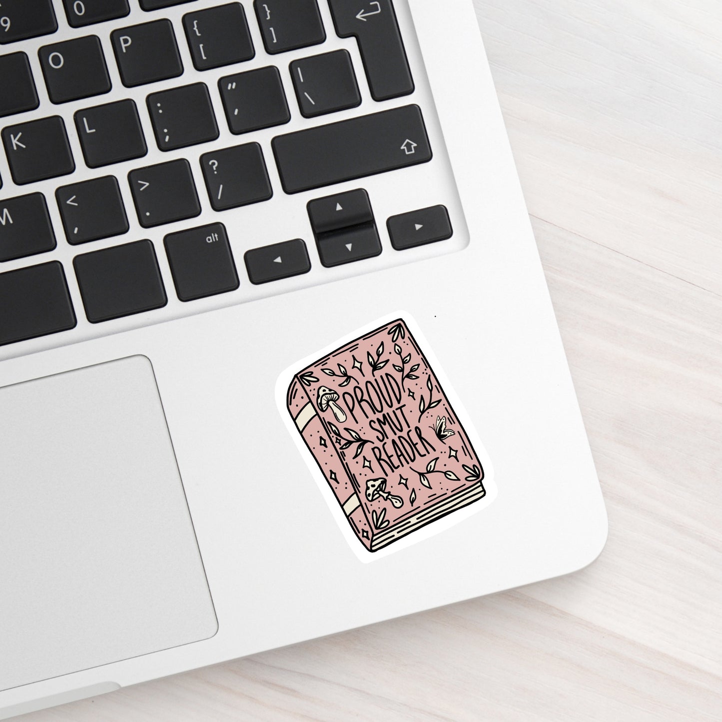Proud smut reader pink book sticker