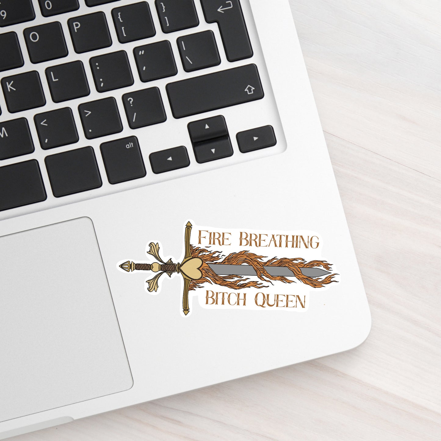 Fire breathing bitch queen throne of glass sticker - officially licensed by Sarah J Maas