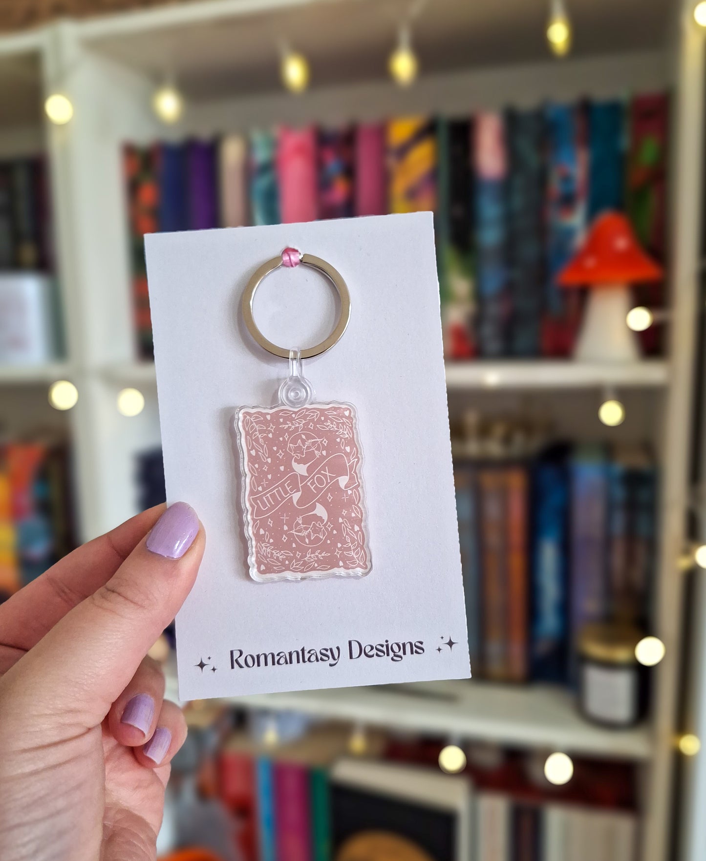 Little fox once upon a broken heart bookish keyring