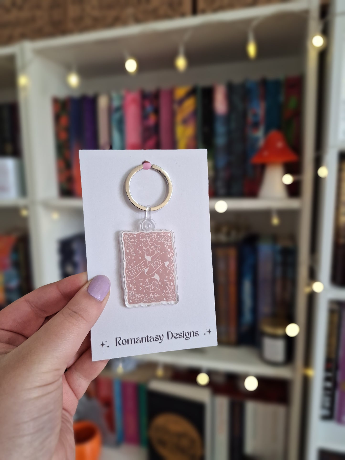 Little fox once upon a broken heart bookish keyring