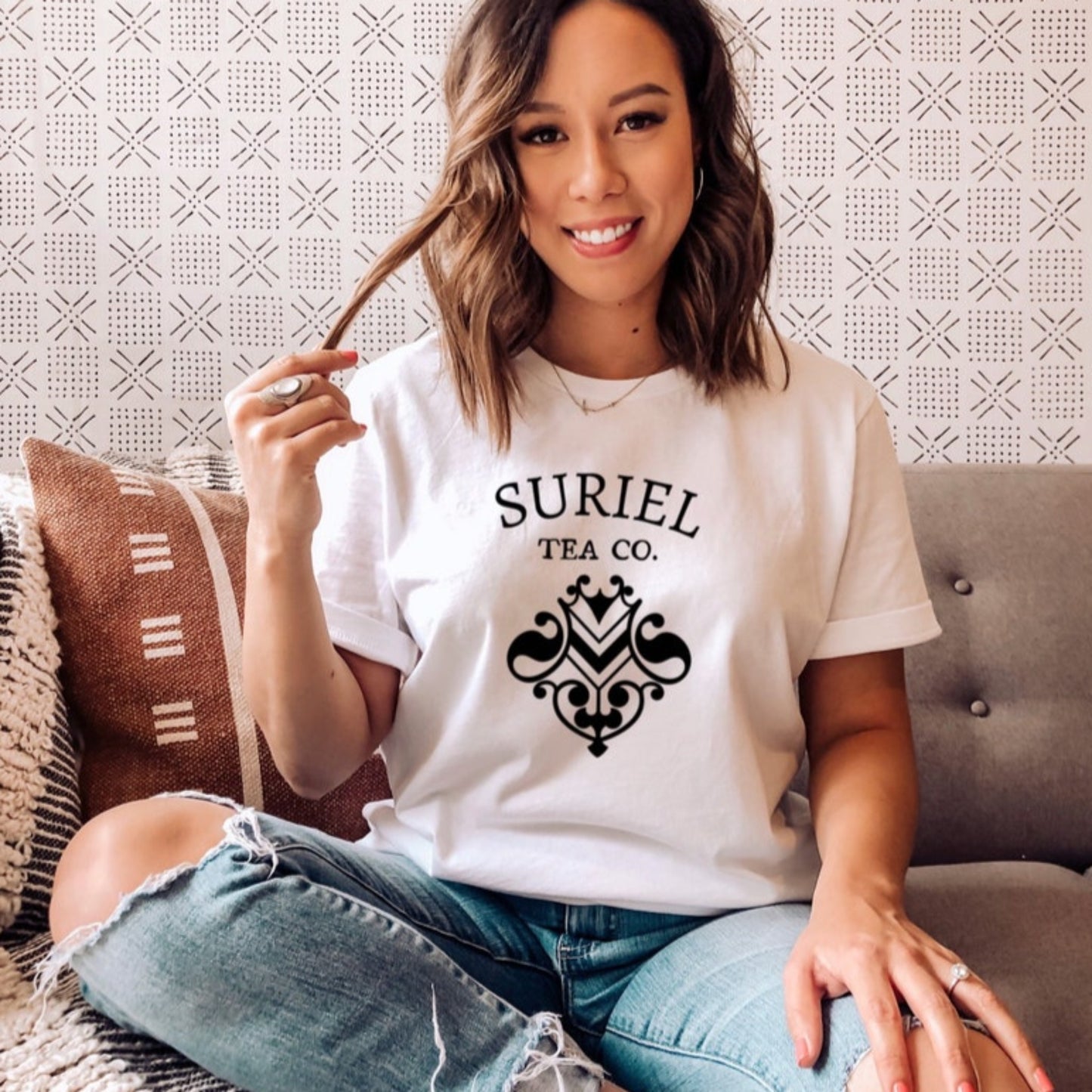 ACOTAR Suriel tea co crewneck t-shirt - officially licensed by Sarah J. Maas