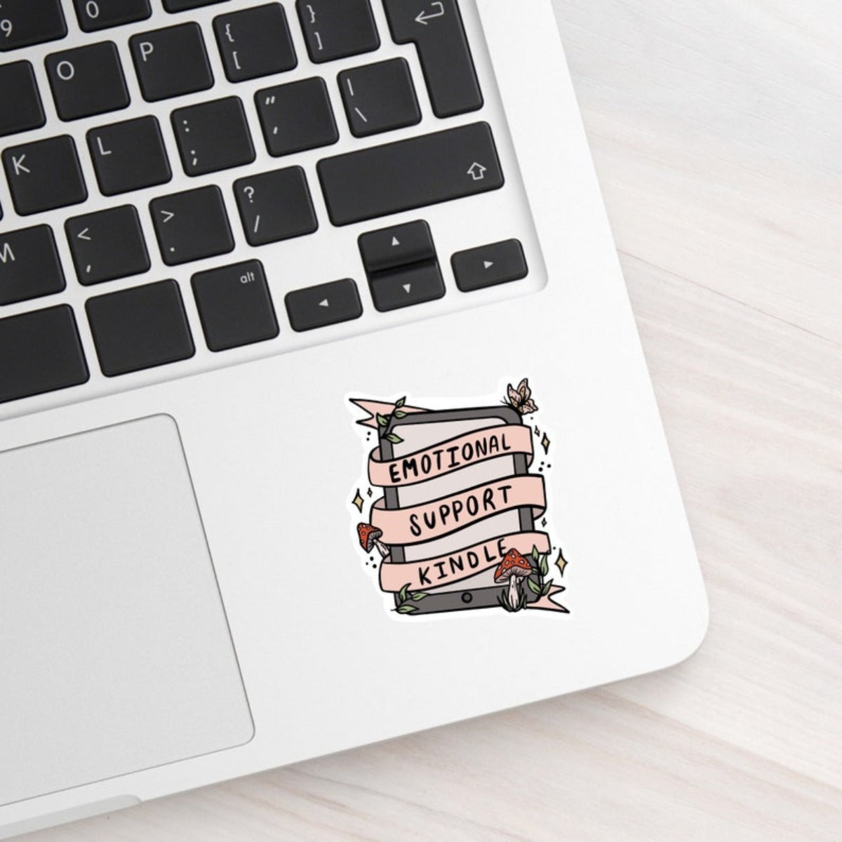 Emotional support kindle sticker