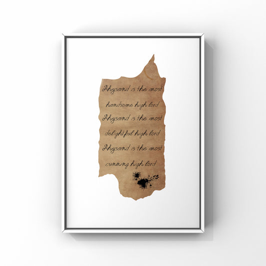 ACOTAR Rhysand art print - officially licensed by Sarah J. Maas