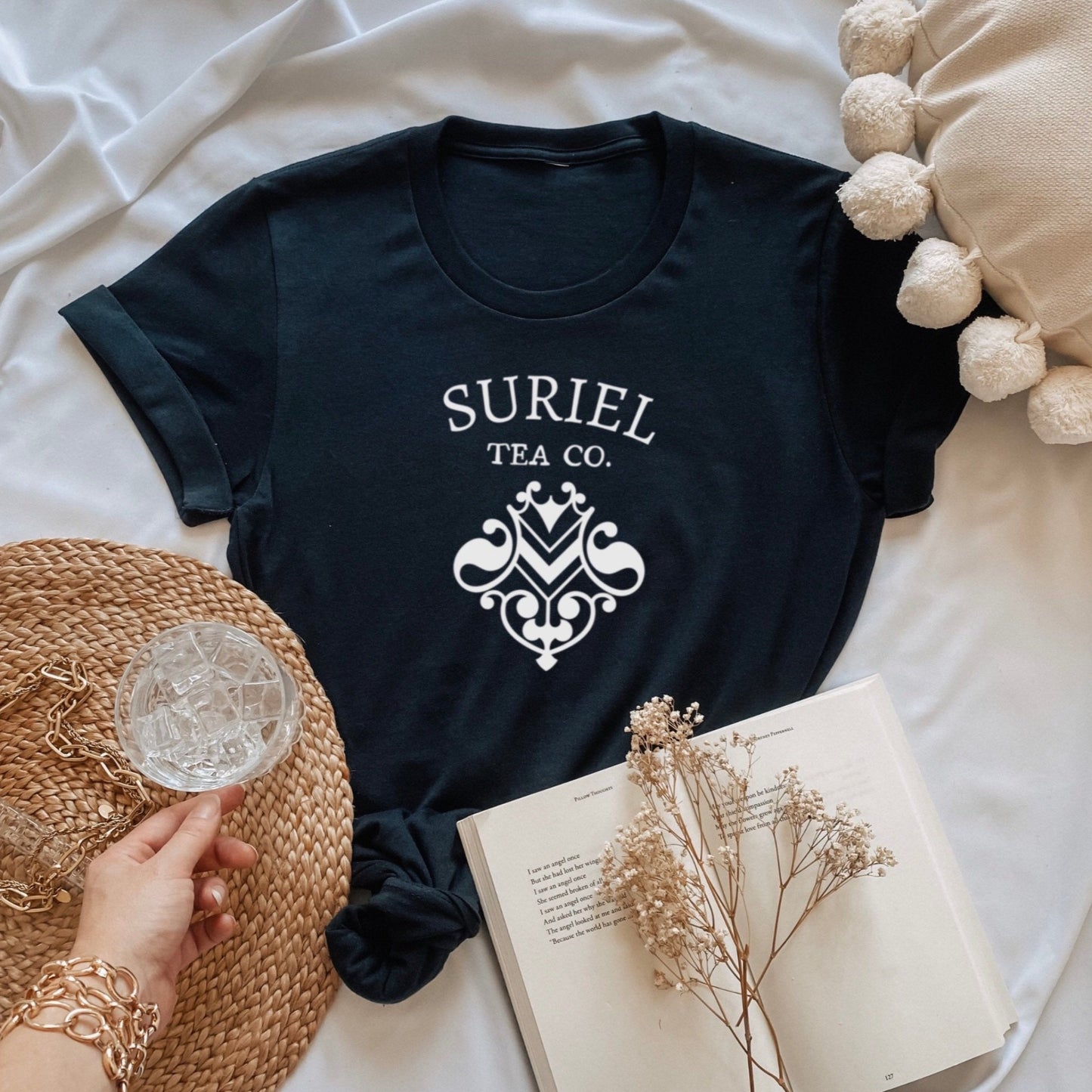 ACOTAR Suriel tea co crewneck t-shirt - officially licensed by Sarah J. Maas