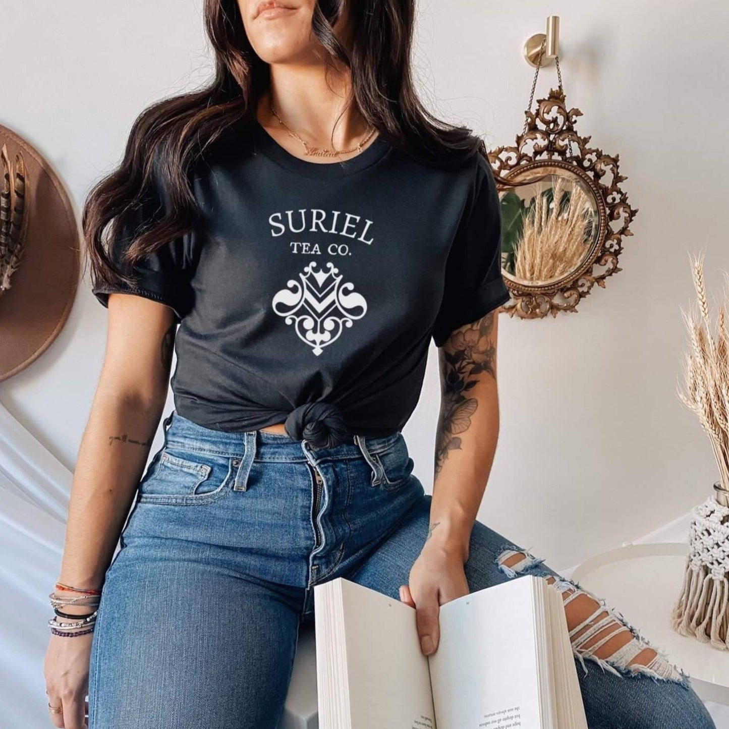 ACOTAR Suriel tea co crewneck t-shirt - officially licensed by Sarah J. Maas