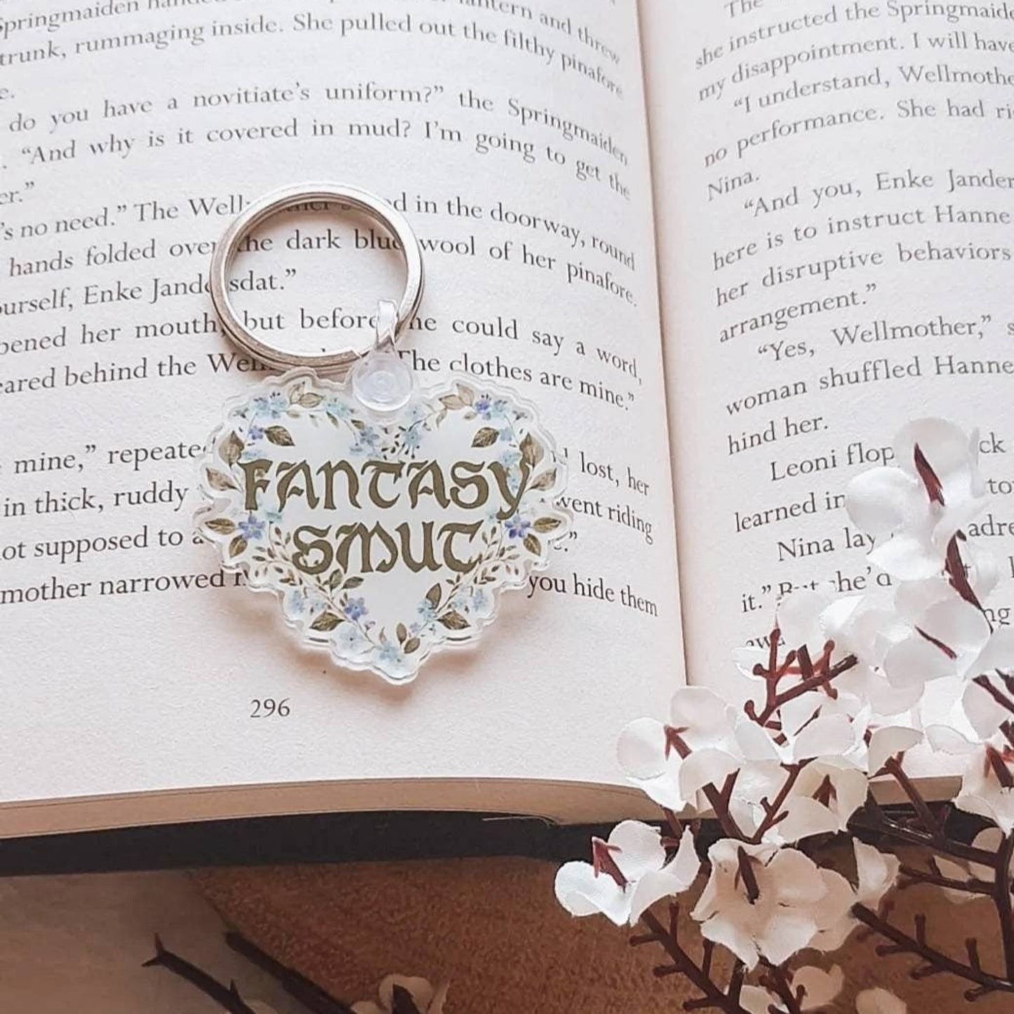 Fantasy smut bookish keyring