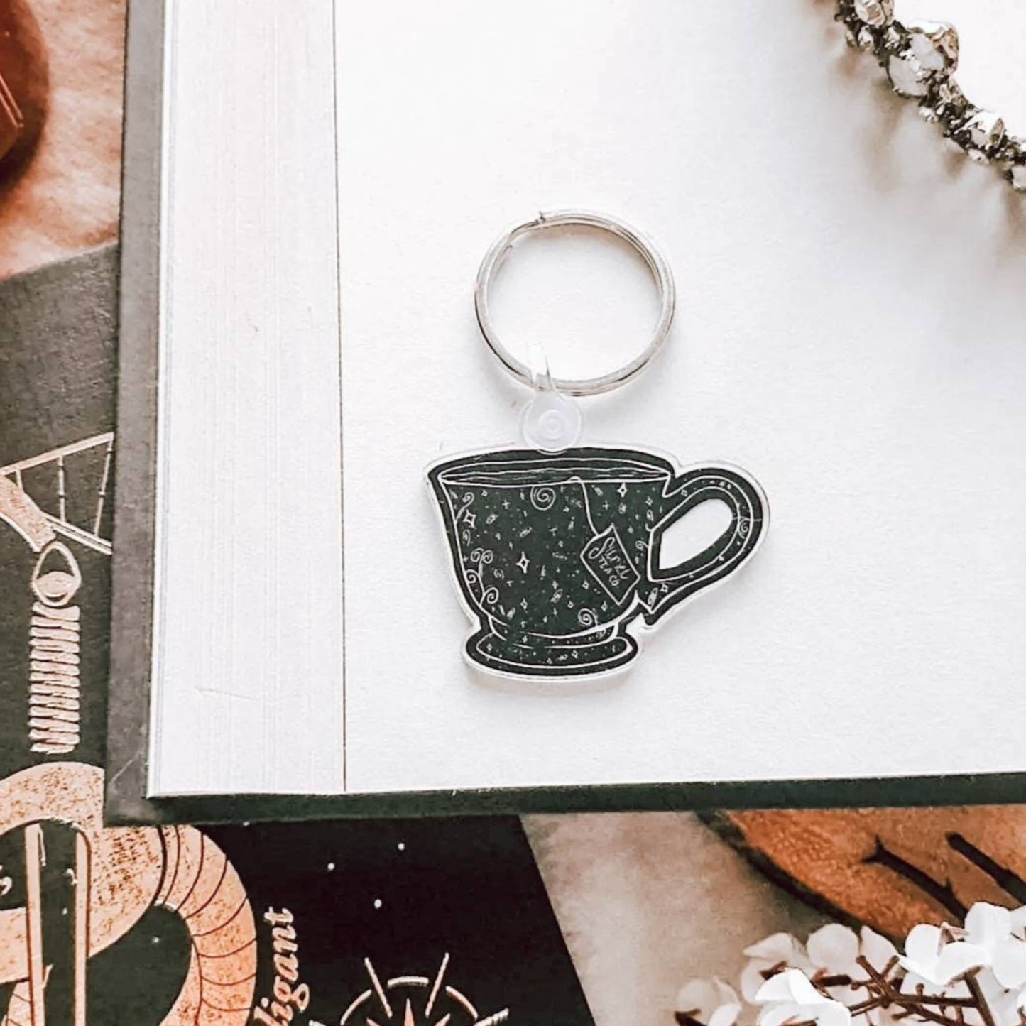 ACOTAR suriel tea co keychain