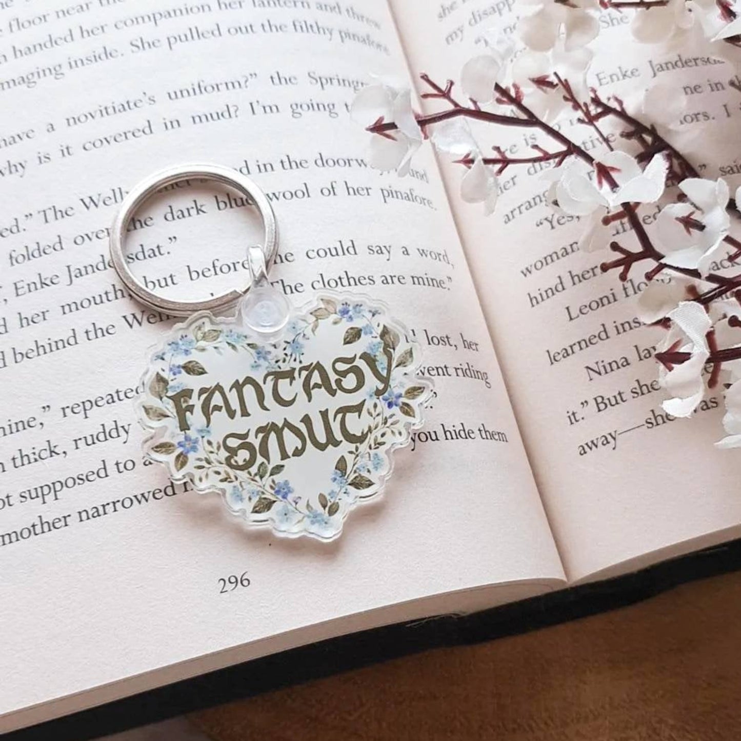 Fantasy smut bookish keyring