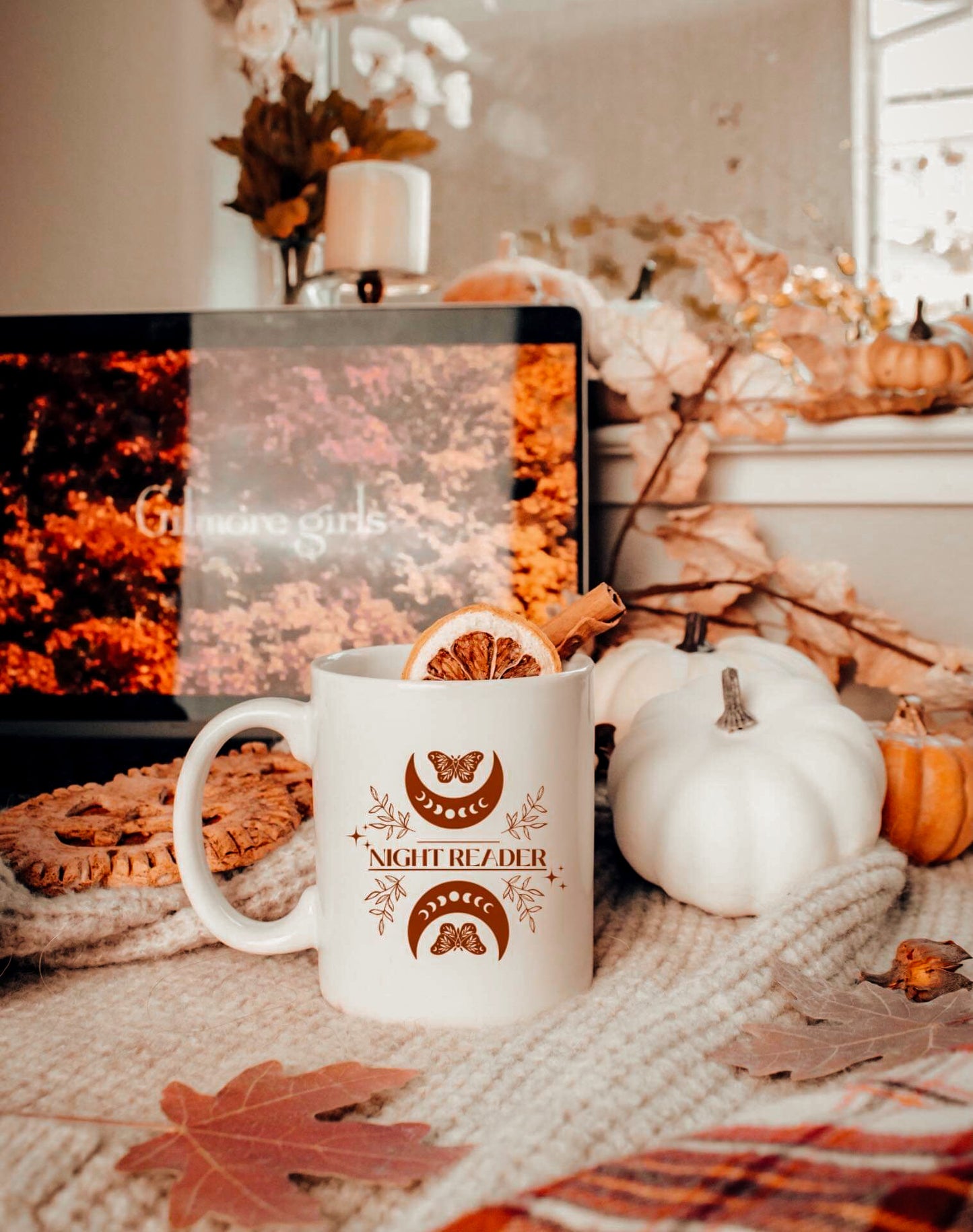 Night reader bookish mug
