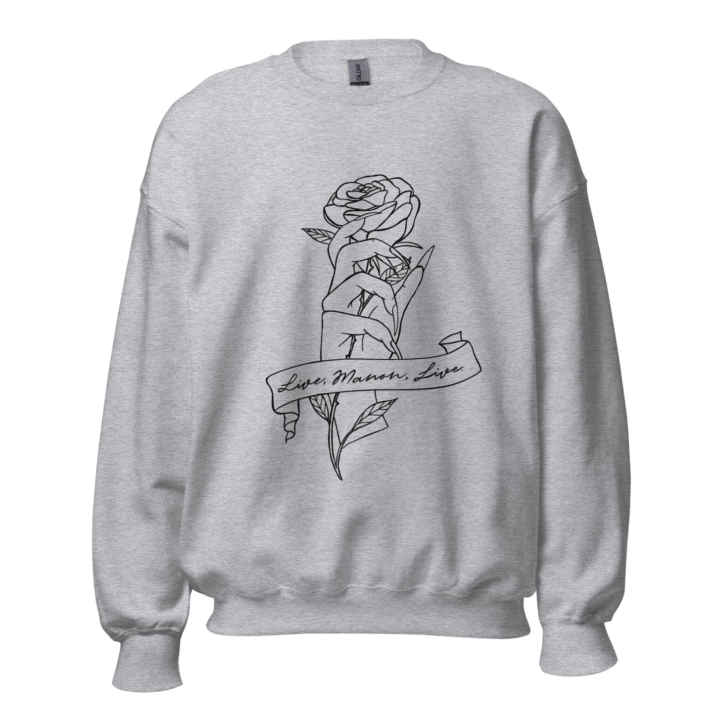 Throne of glass "Live, Manon, Live" officially licensed crewneck sweatshirt