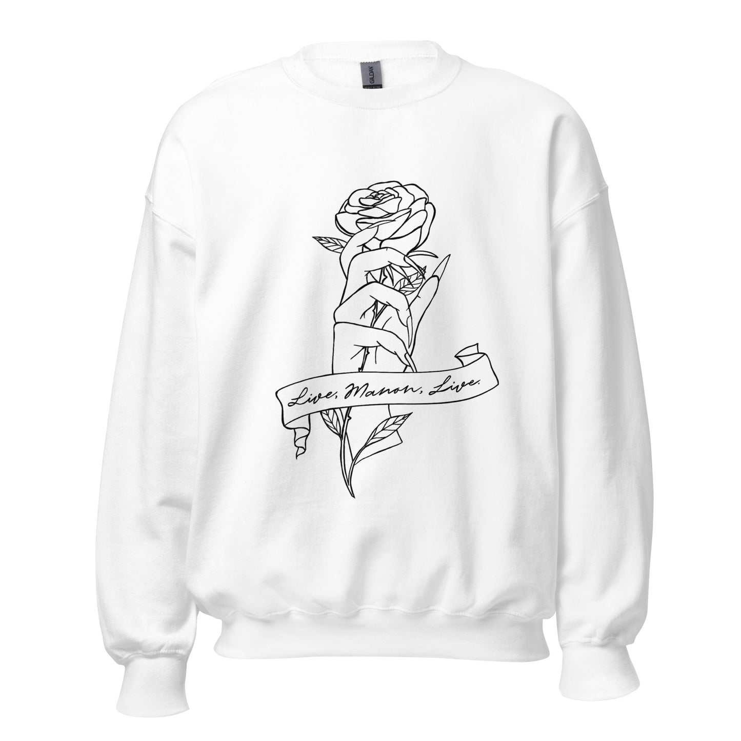 Throne of glass "Live, Manon, Live" officially licensed crewneck sweatshirt