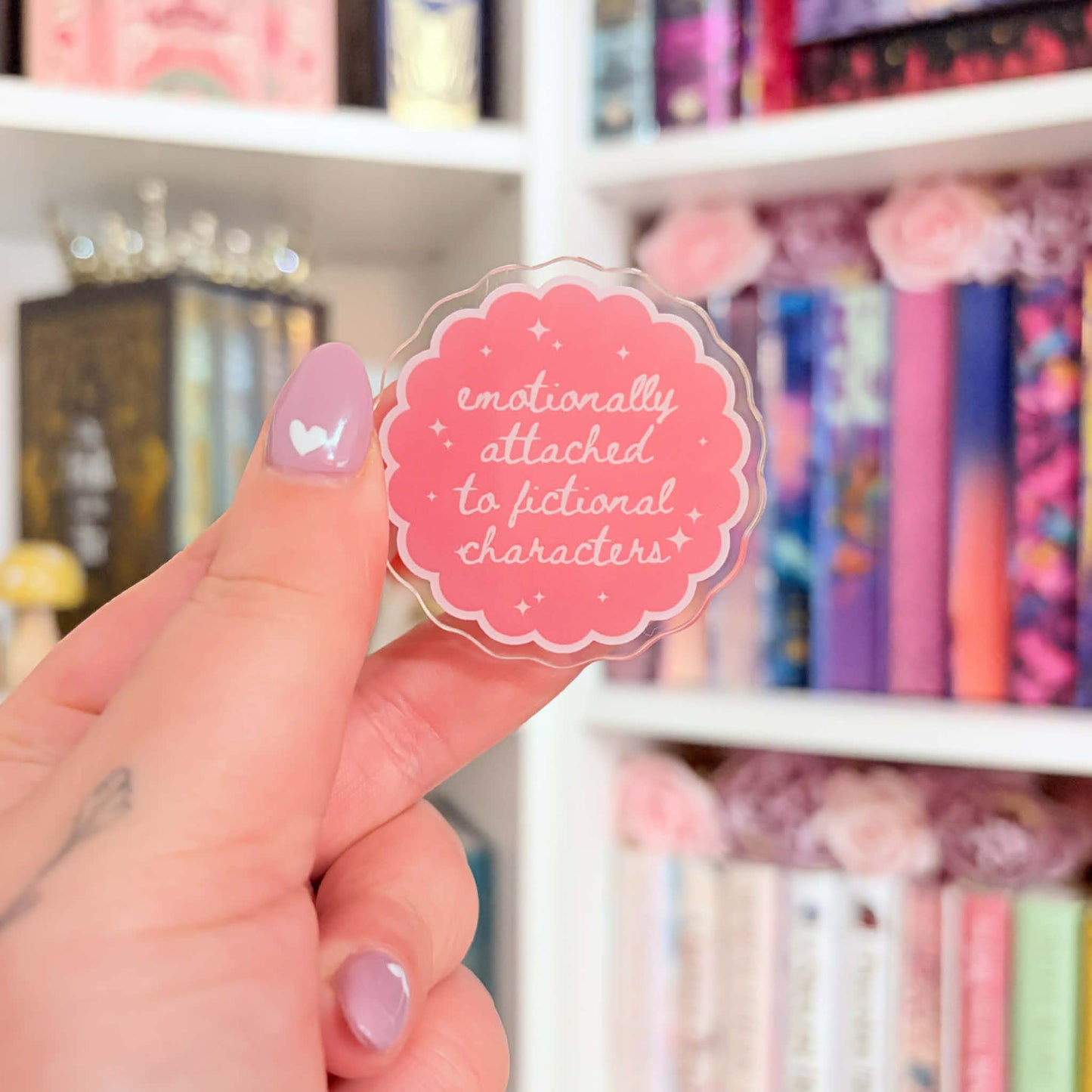 emotionally attached to fictional characters kindle/phone grip