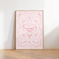Love yourself the way you love books pink poster
