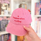 Happiest when reading embroidered cap