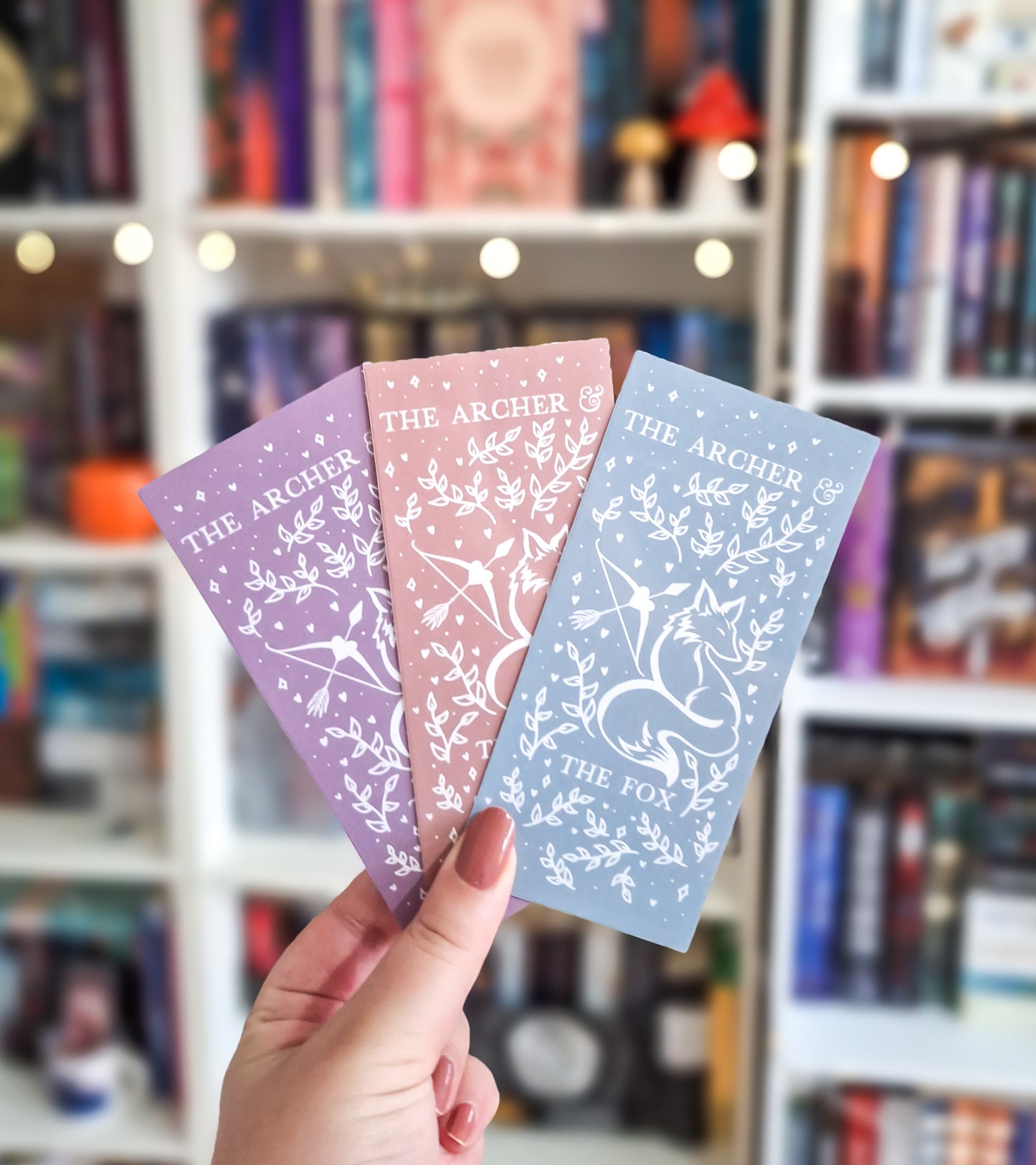 The archer and the fox pastel bookmark