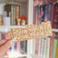 Book stack engraved wooden bookmark