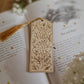 wood engraved dragons bookmark