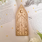 Fairy door engraved wooden bookmark