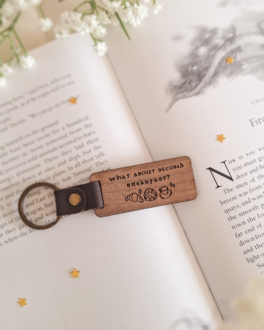 Lord of the rings inspired wooden keyring