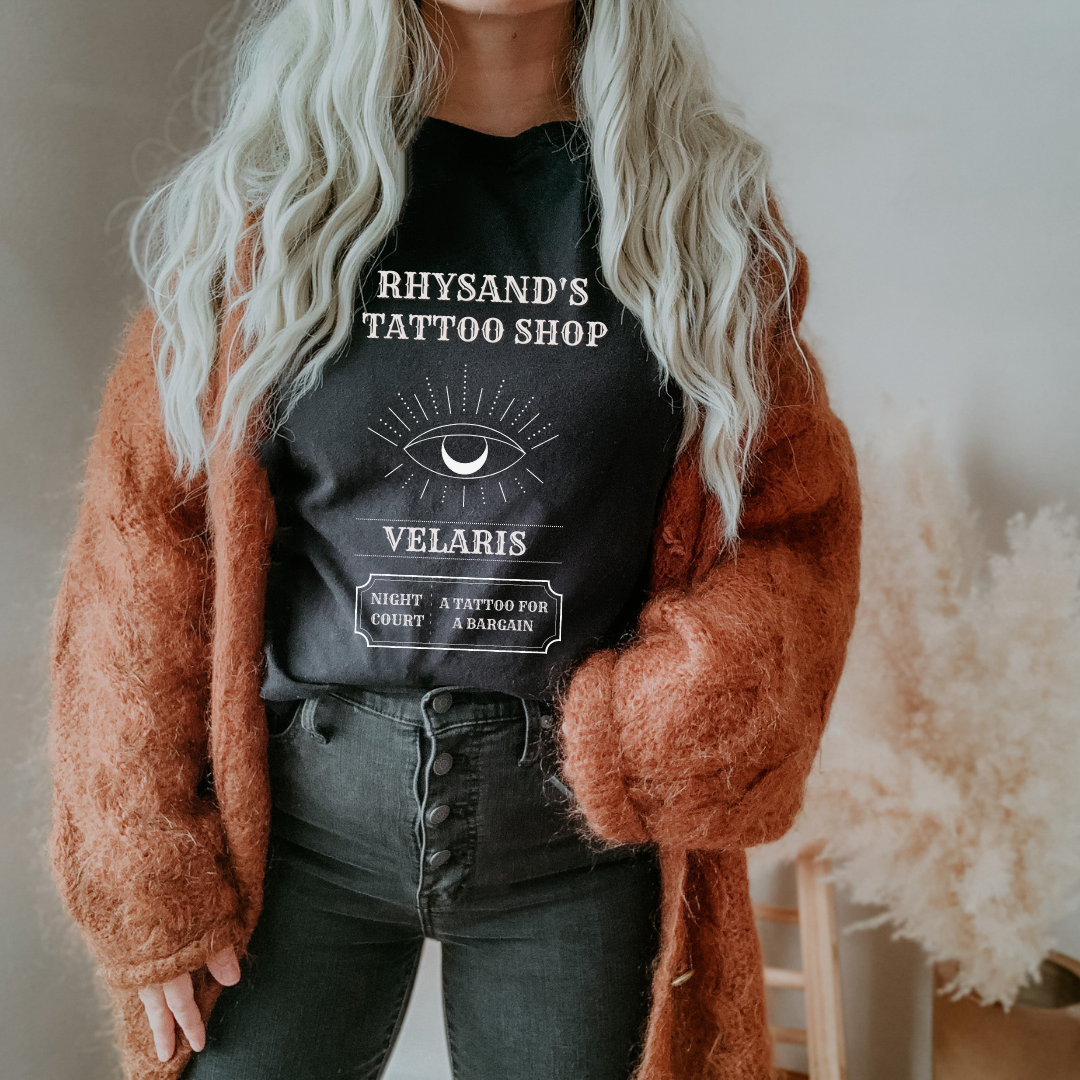 ACOTAR Rhysand's tattoo shop t-shirt