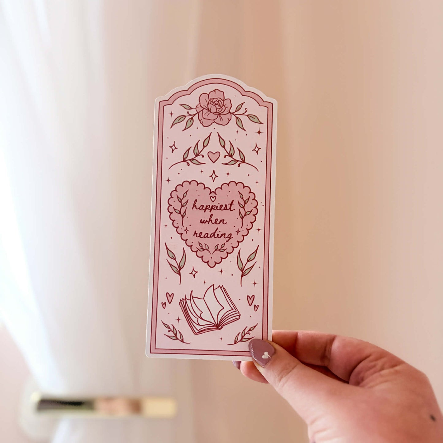 happiest when reading bookmark