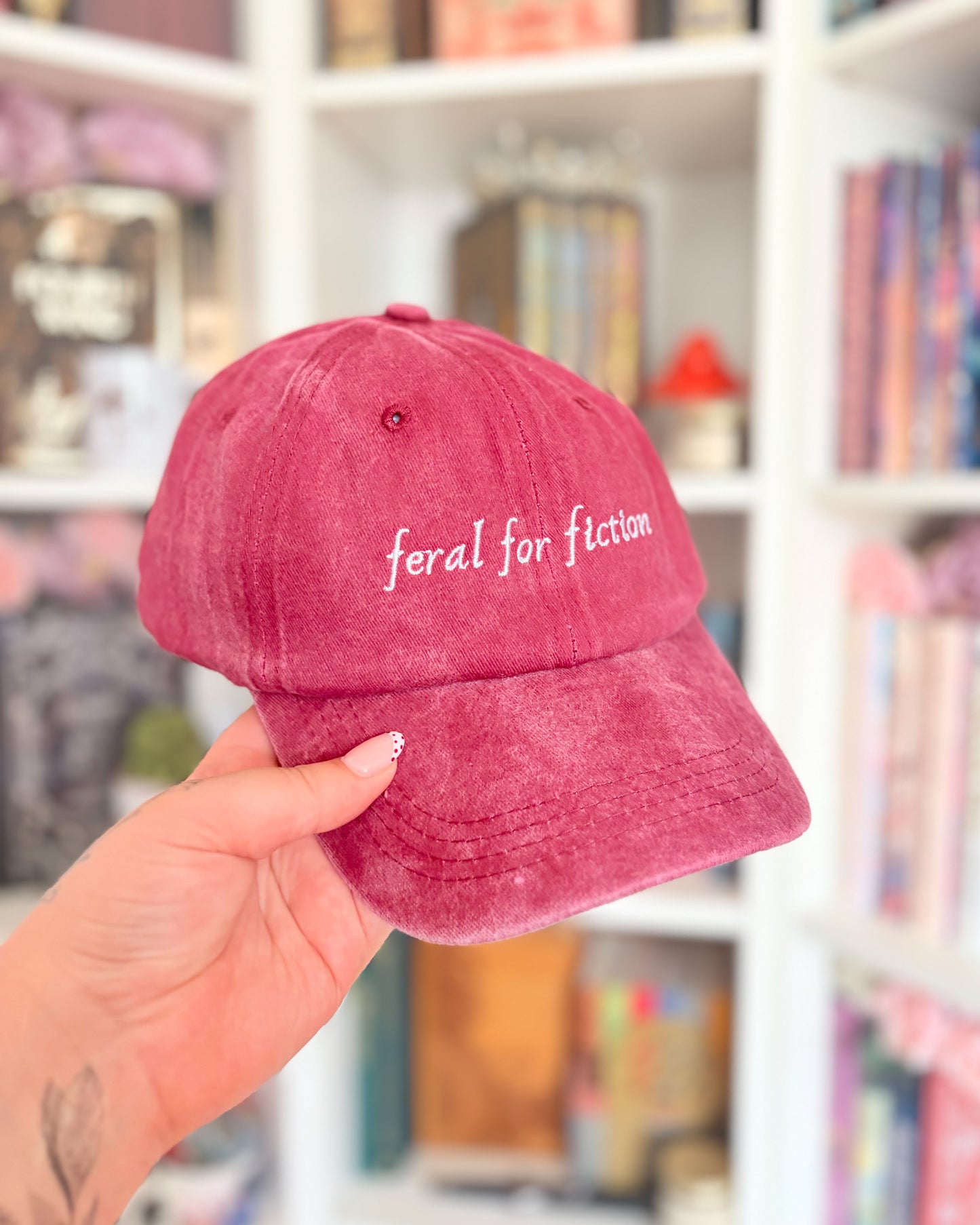 Feral for fiction embroidered cap