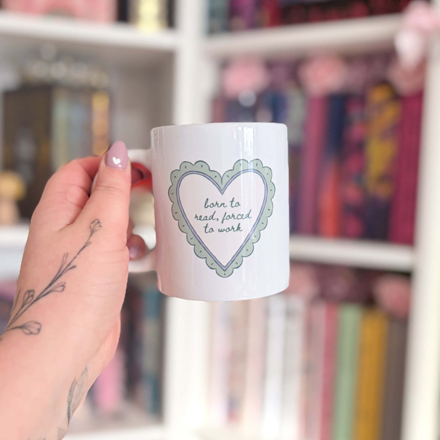 Born to read forced to work 11oz coffee mug