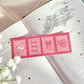 pink stamp bookmark