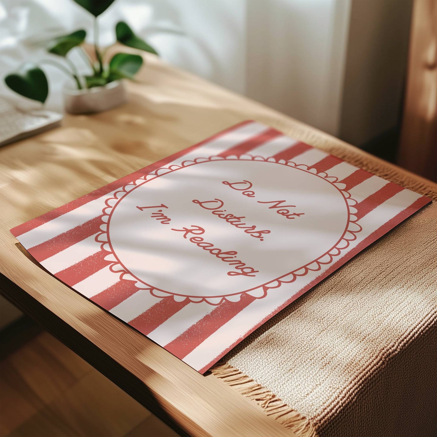 Do not disturb I'm reading poster