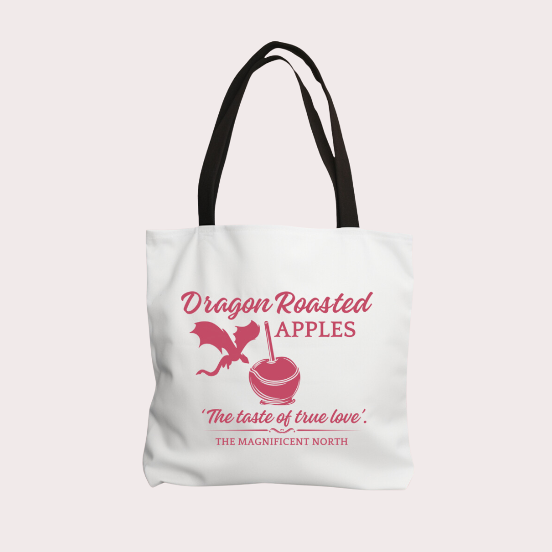 Dragon roasted apples tote bag
