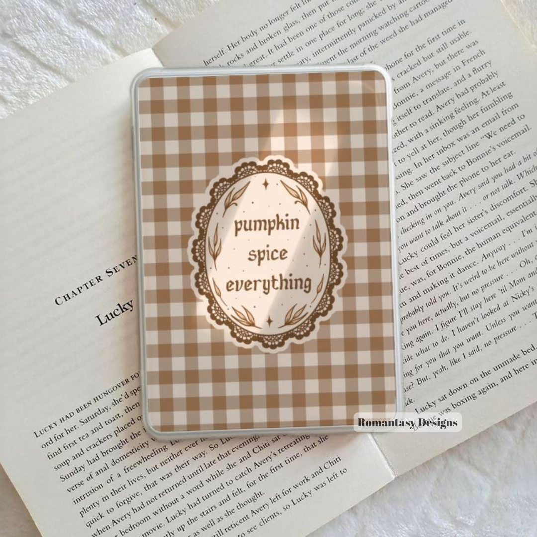 Pumpkin spice everything Kindle insert