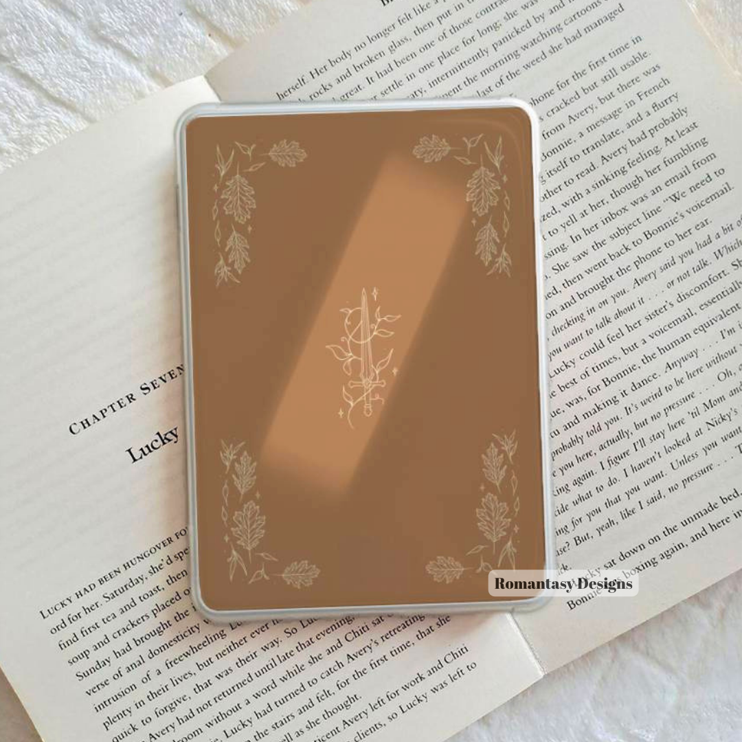 Autumn leaves and sword kindle insert (brown)