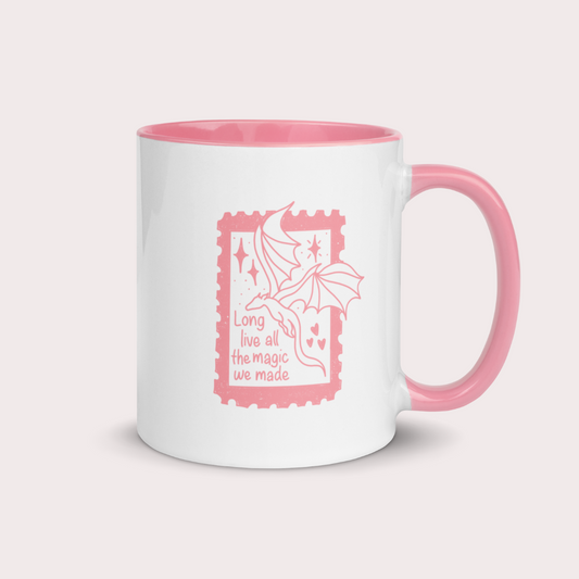 Long live 11oz ceramic pink coffee mug