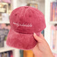 Barely tolerable embroidered cap