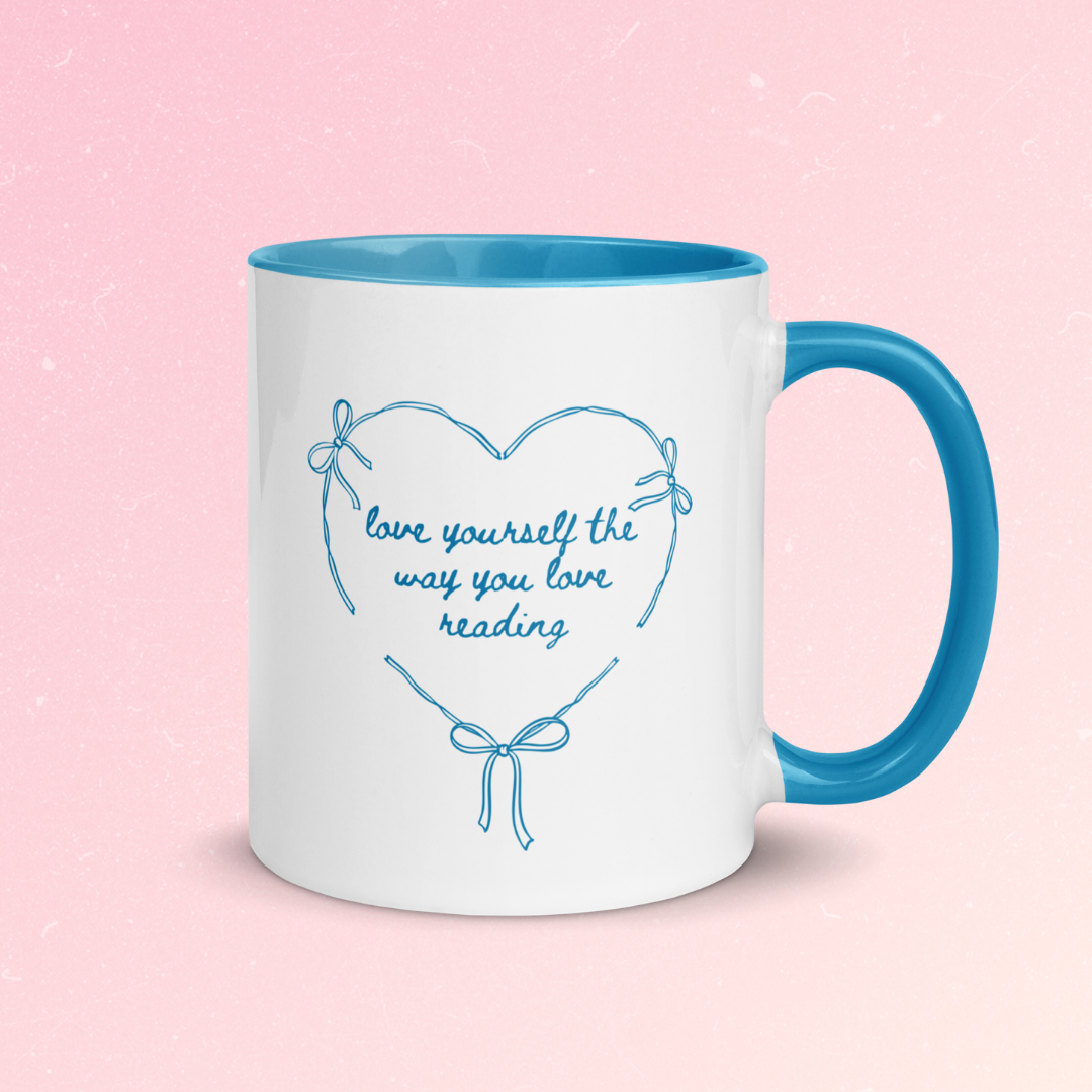 Love yourself blue mug