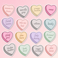 bookish conversation love heart stickers