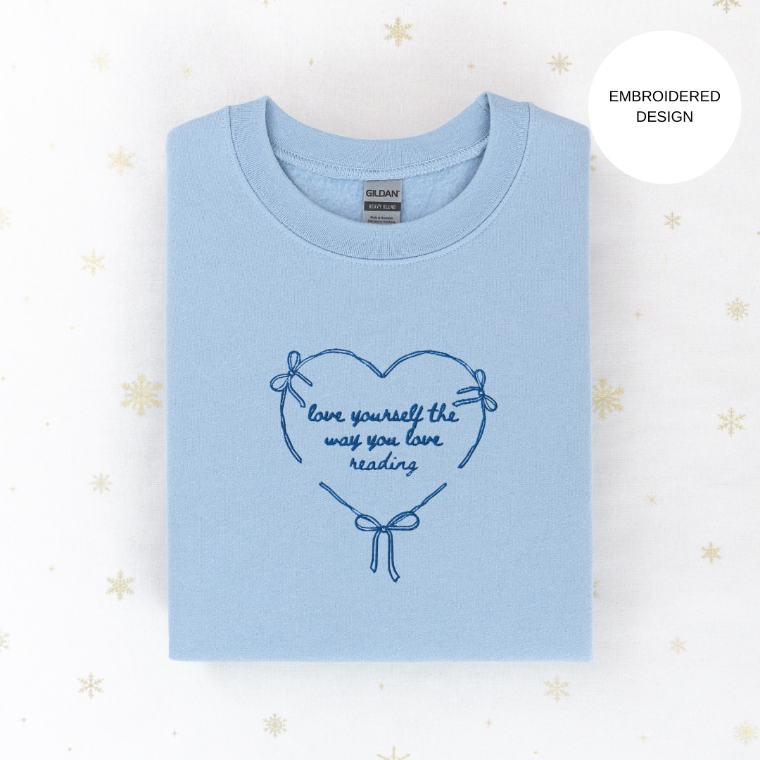 Love yourself embroidered sweatshirt