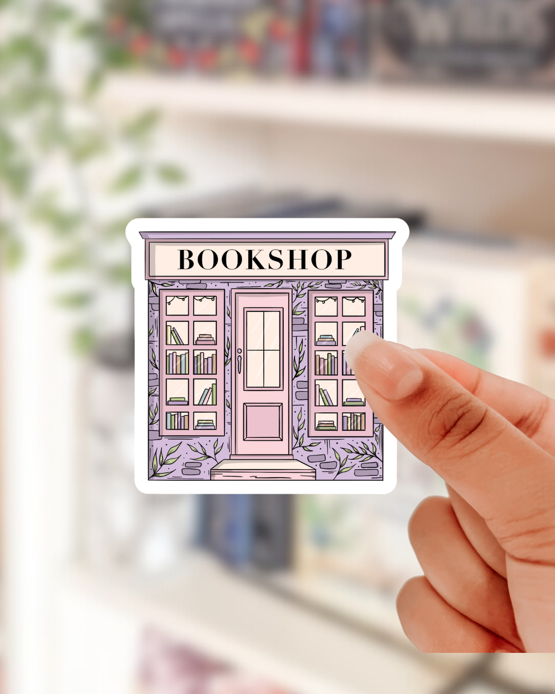 lilac bookshop sticker